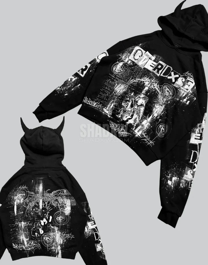 Black Hoodie with Horns