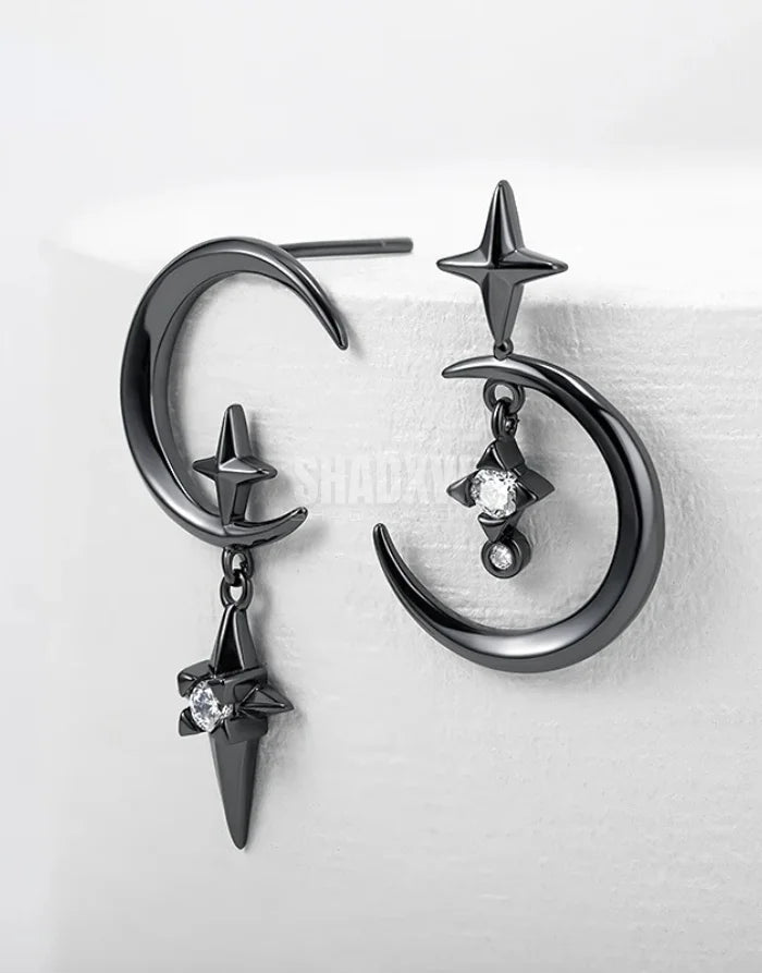 Black Moon Earrings