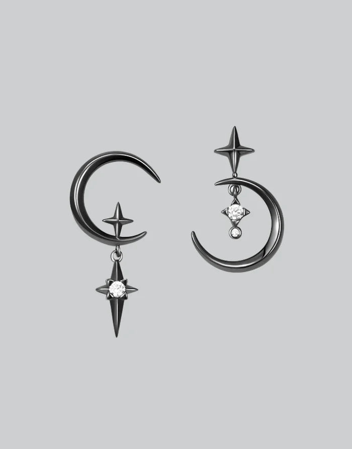 Black Moon Earrings