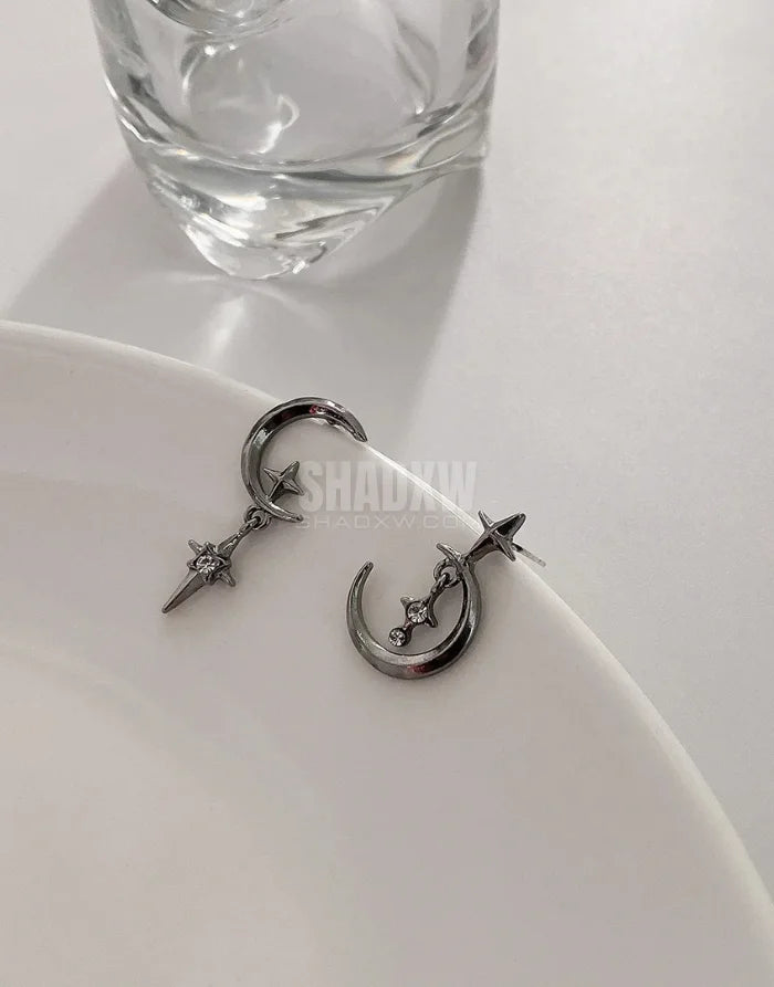 Black Moon Earrings