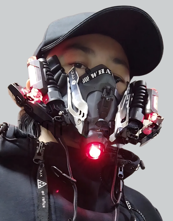 Cyberpunk LED-Gasmaske