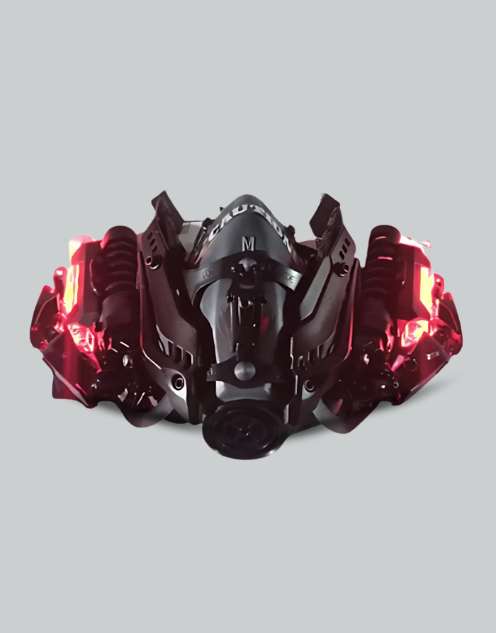 Cyberpunk LED-Gasmaske