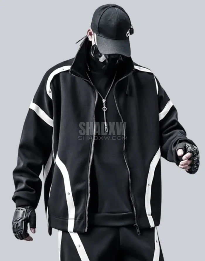 Black and White Techwear Jacket