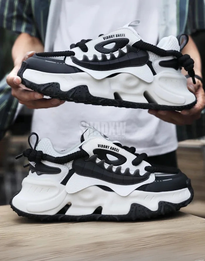 Black and White Techwear Shoes