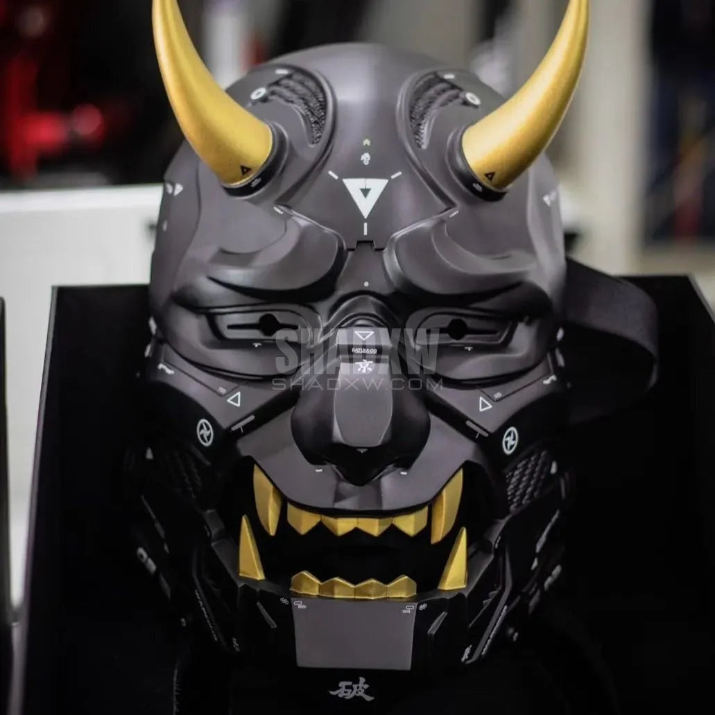 Black Cyberpunk oni mask