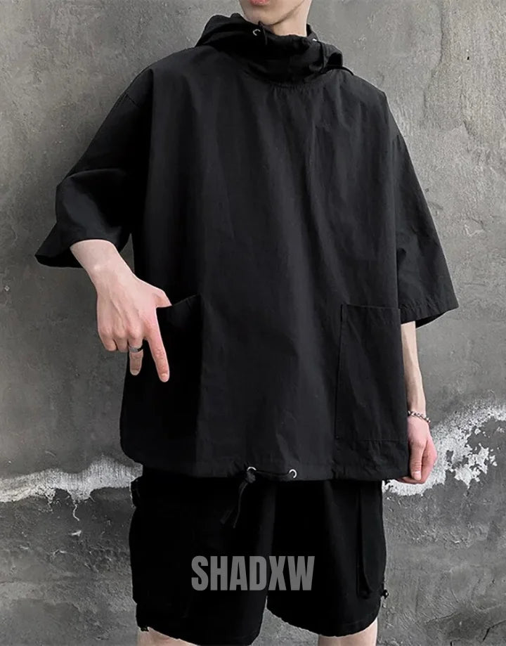 Black Hooded T-Shirt