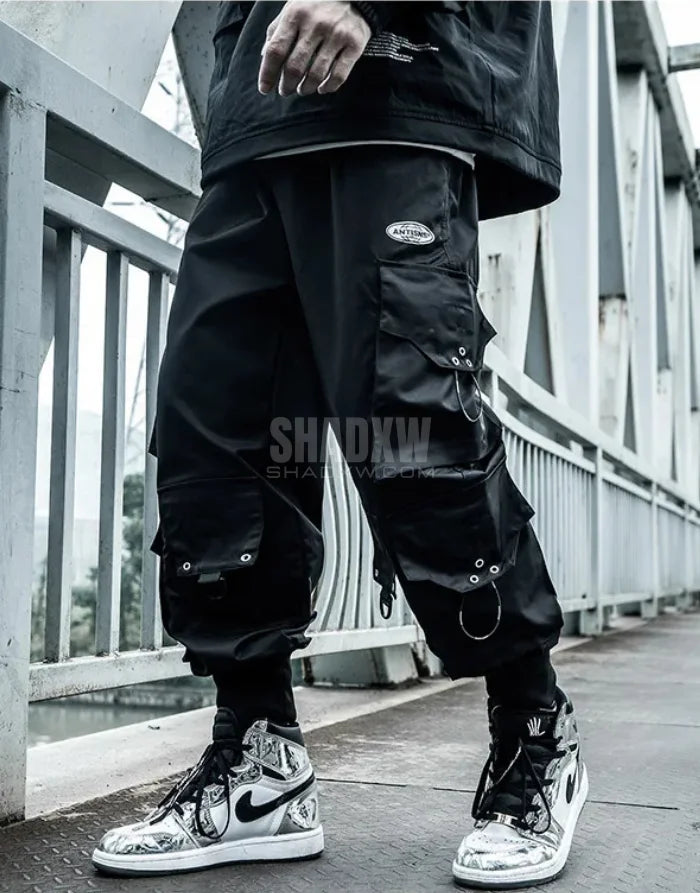 Black Techwear Cargo Pants