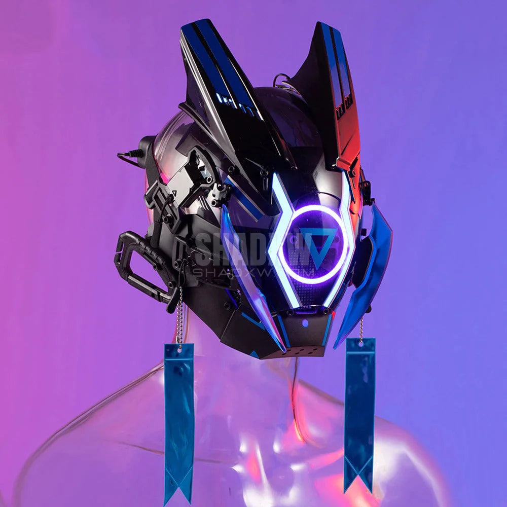 Blue Cyberpunk Helmet