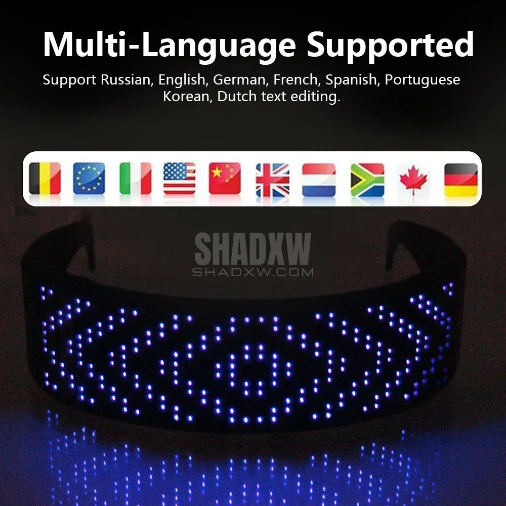 Bluetooth LED Cyberpunk Glasses