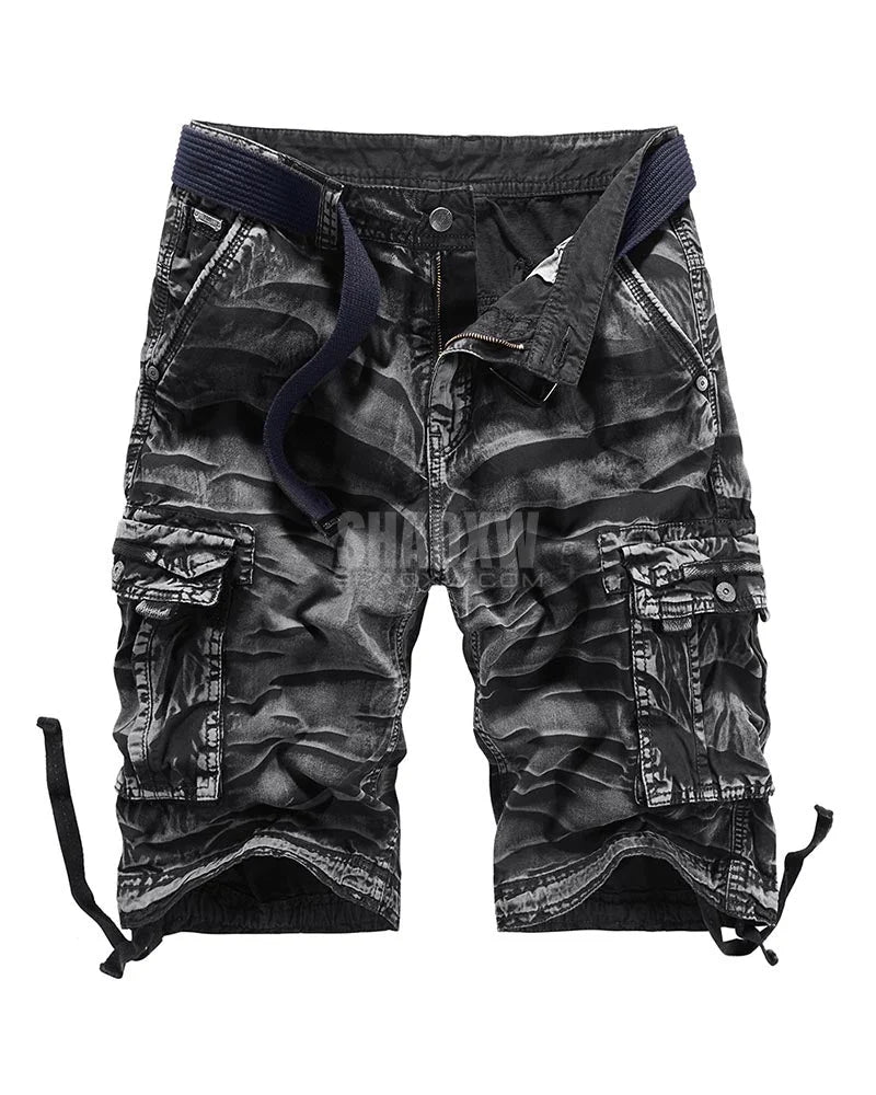 Camo Cargo Shorts Long