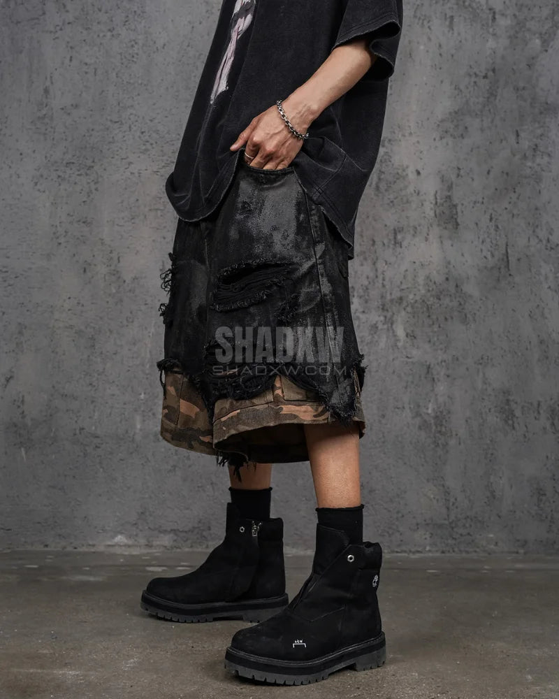 Camouflage Cargo Shorts Mens