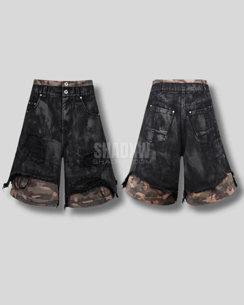 Camouflage Cargo Shorts Mens