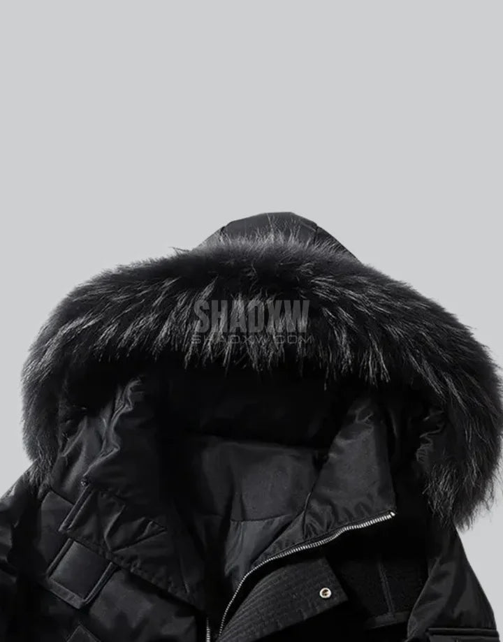 Cargo Jacket with Fur Hood