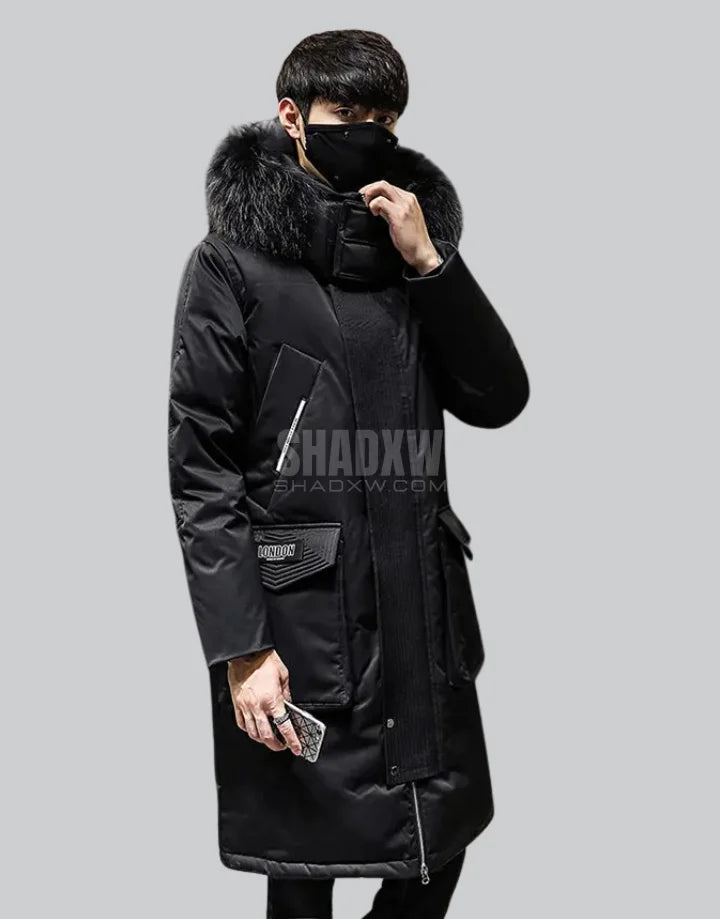 Cargo Jacket with Fur Hood