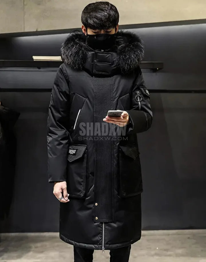 Cargo Jacket with Fur Hood