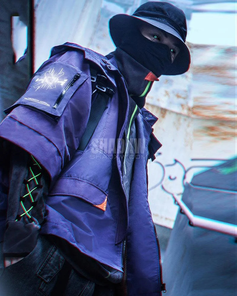 City Judge Cyberpunk Samurai Jacket - Techwear Outfits