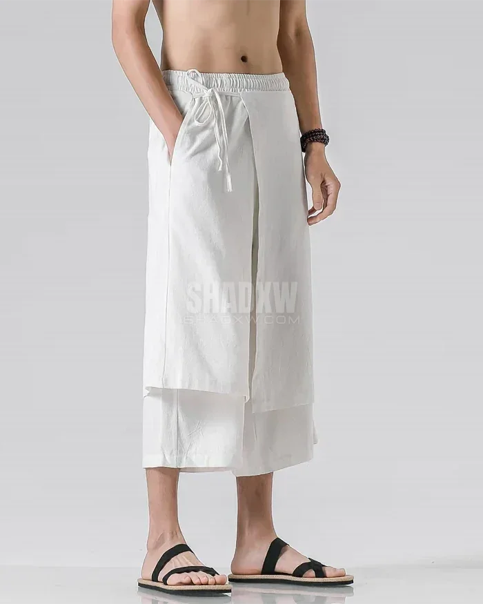 Double Layered Hakama Pants Men