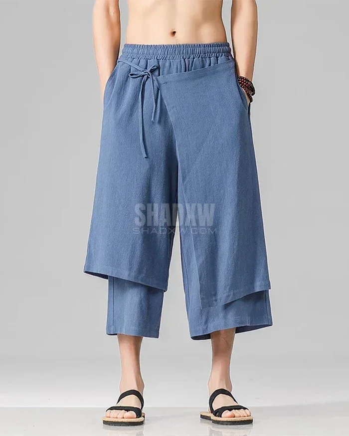 Double Layered Hakama Pants Men