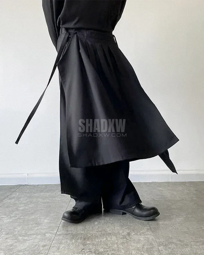 Hakama pants with Detachable Skirt