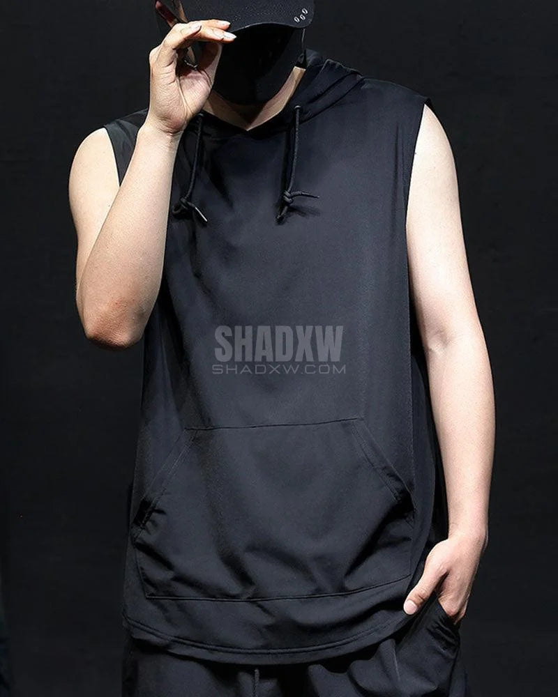 Hooded Sleeveless Shirt