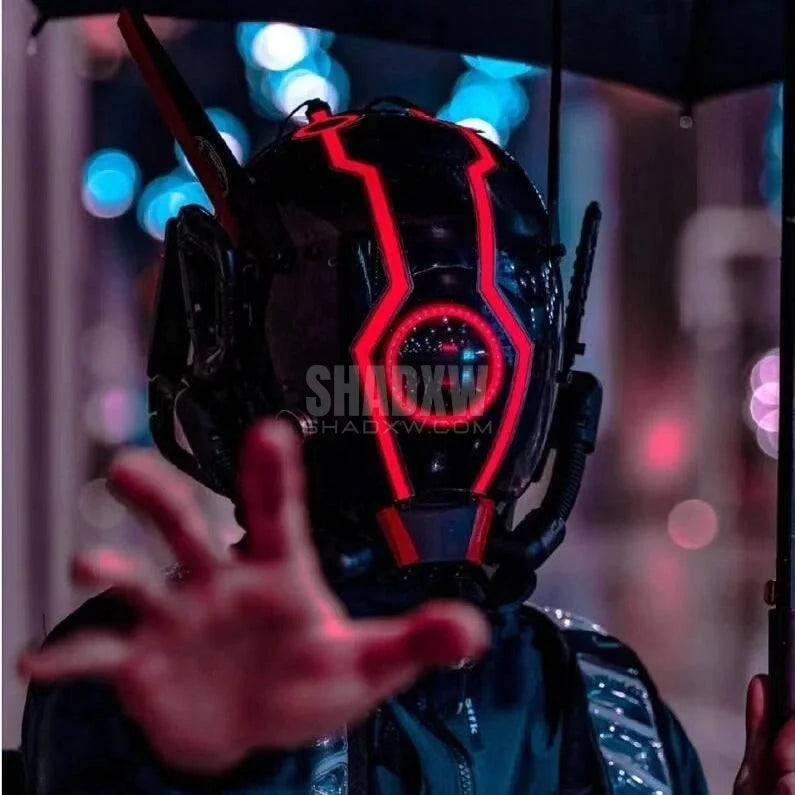 Red Helmet Cyberpunk