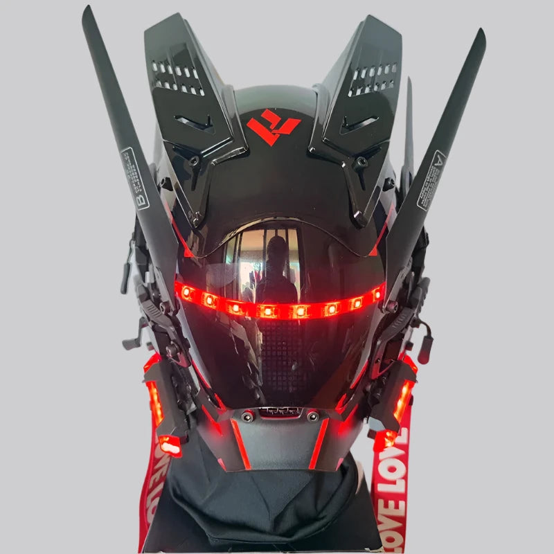 Red LED Cyberpunk Helmet