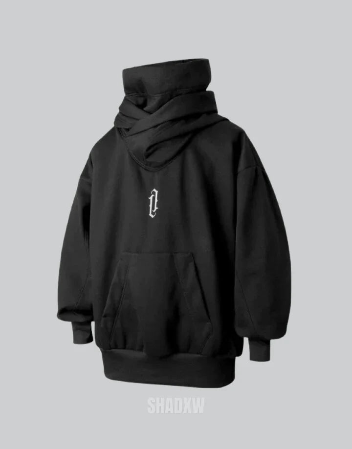 Turtleneck Hoodie black