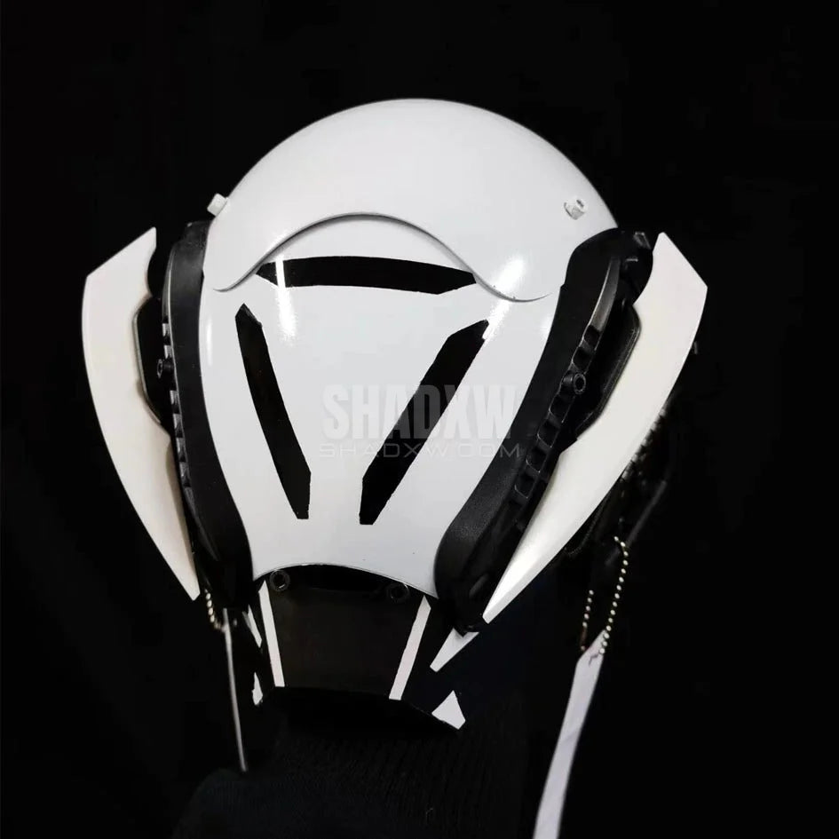 White Cyberpunk Helmet