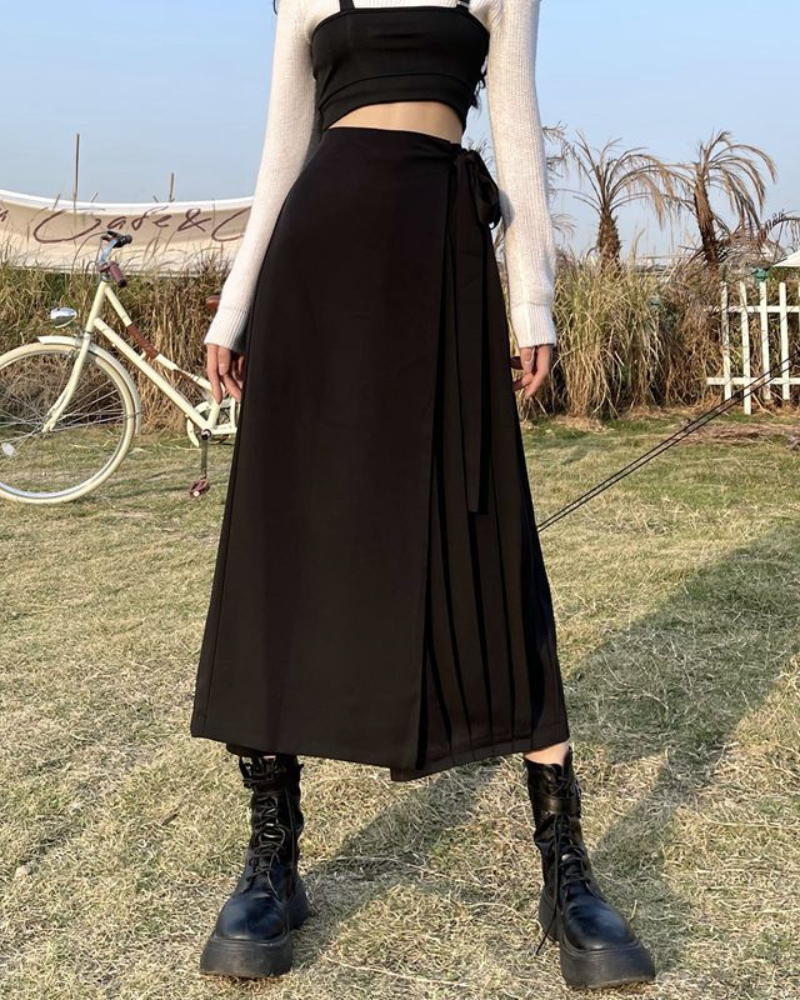 Wide Leg Skirt Pants