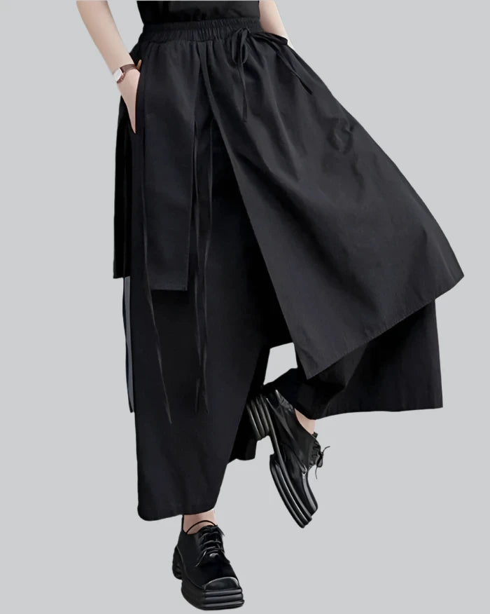 Women Double Layered Hakama Pants