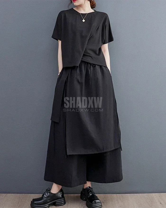 Women Double Layered Hakama Pants