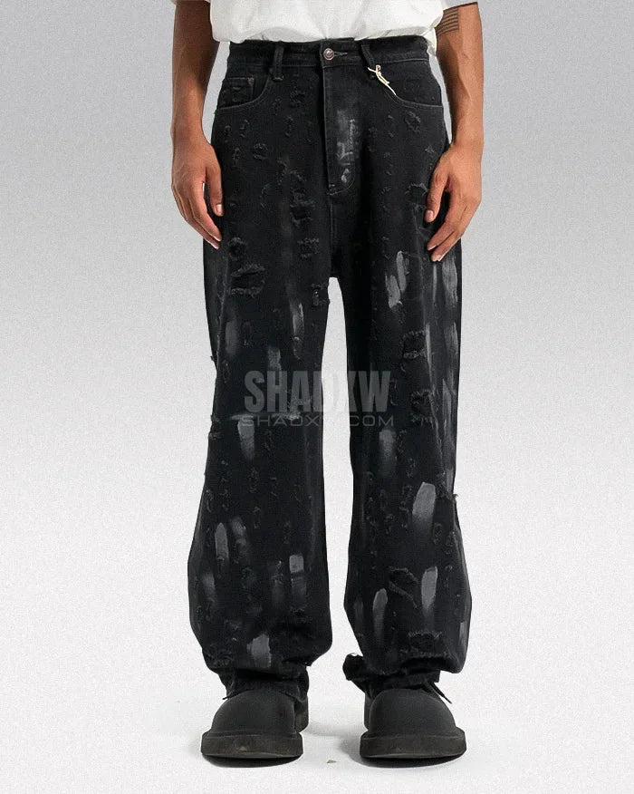 Y2K Black Cuffed Jeans