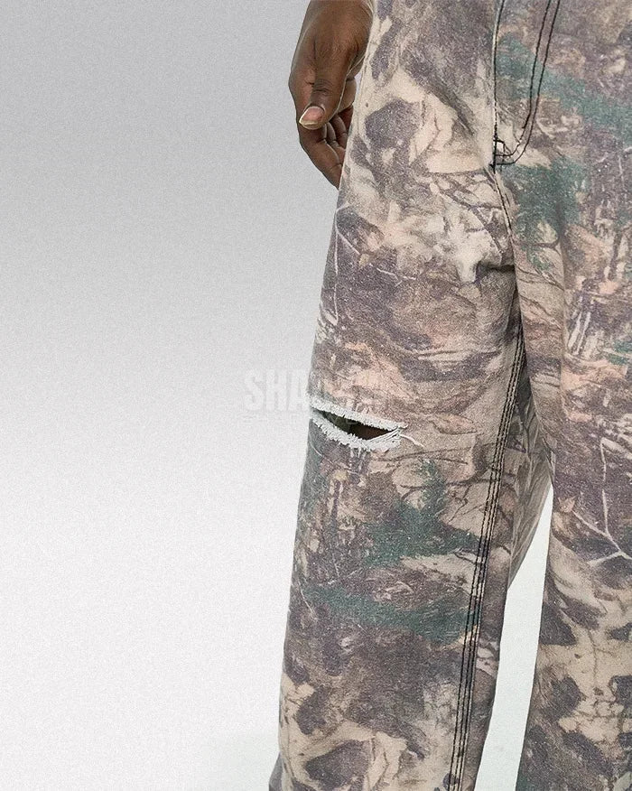 Y2K Camo Print Jeans