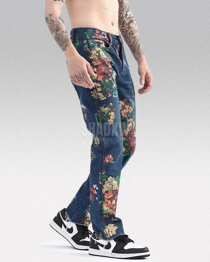 Y2K Floral Jeans