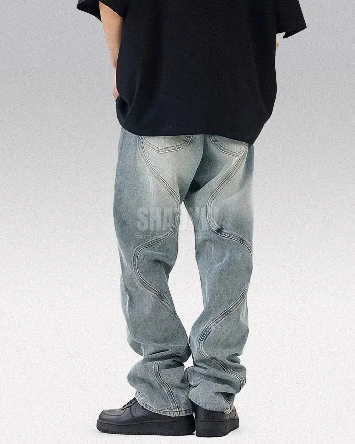 Y2K Light Blue Baggy Jeans