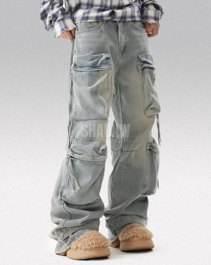 Y2K Light Blue Cargo Jeans