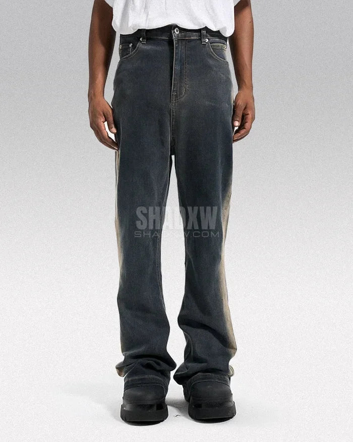 Y2K Mens Elephant Bell Bottom Jeans