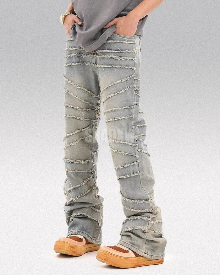 Y2K Streetwear Stacked Jeans