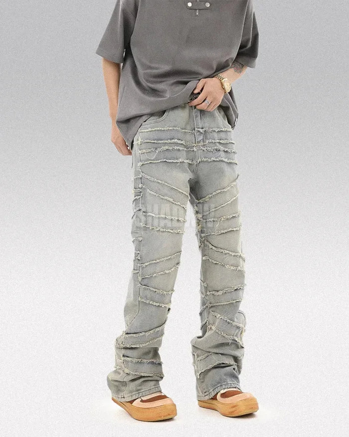 Y2K Streetwear Stacked Jeans