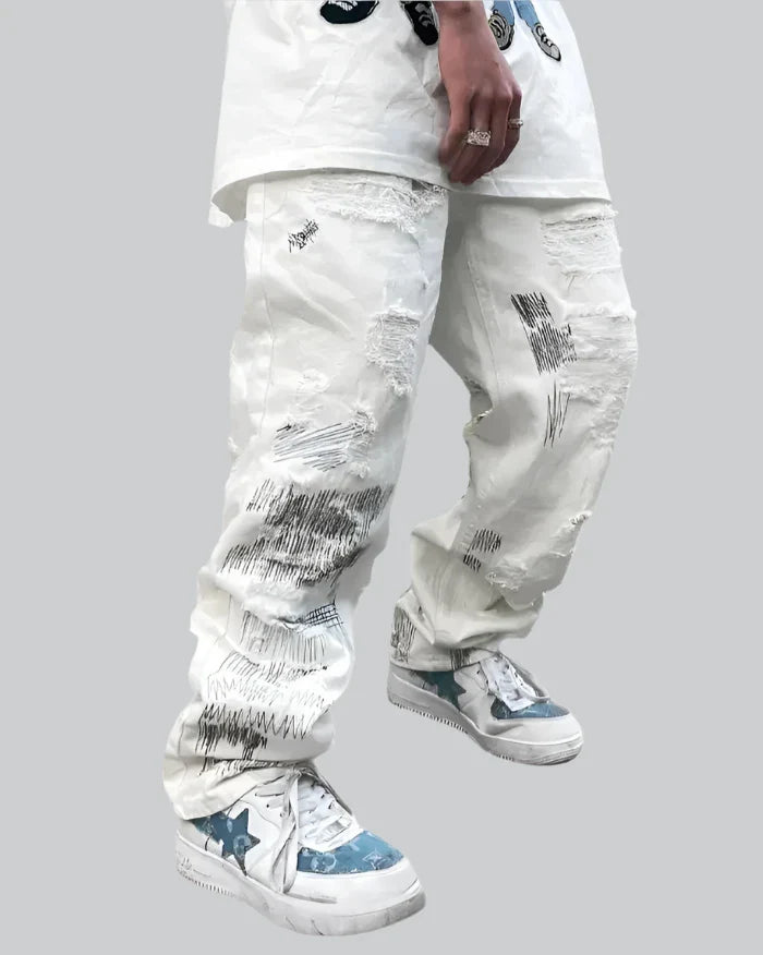 Y2K White Jeans