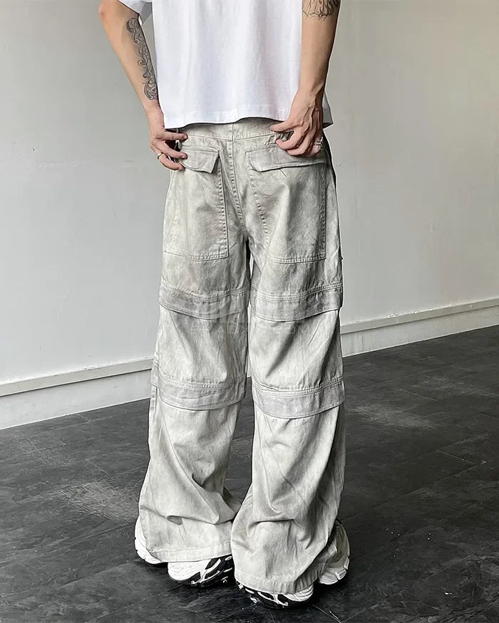 Y2K Wide Leg Jeans Grey