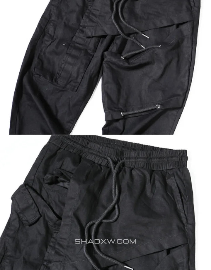 Drawstring cargo joggers